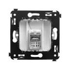 Компьютерная розетка RJ-45 в стену, кат.6 одинарная экранированная, "Avanti", "Белое облако" | 4400393 | DKC