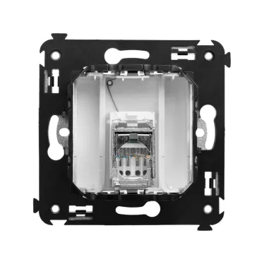Компьютерная розетка RJ-45 в стену, кат.6 одинарная экранированная, "Avanti", "Белое облако" | 4400393 | DKC