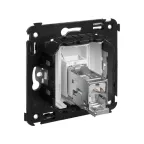 Компьютерная розетка RJ-45 в стену, кат.6 одинарная экранированная, "Avanti", "Белое облако" | 4400393 | DKC