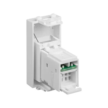 Компьютерная розетка "Белое облако" "Avanti" RJ-45 модульная, кат. 6А, 1 мод | 4400371 | DKC