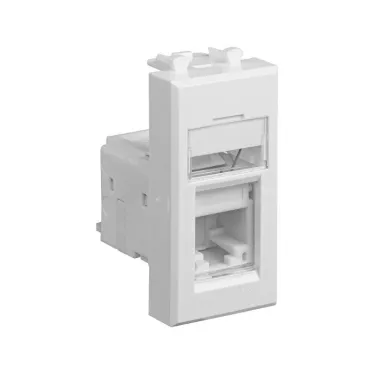 Компьютерная розетка "Белое облако" "Avanti" RJ-45 модульная, кат. 6А, 1 мод | 4400371 | DKC