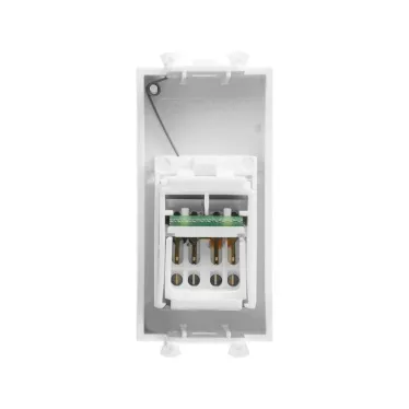 Компьютерная розетка "Белое облако" "Avanti" RJ-45 модульная, кат. 6А, 1 мод | 4400371 | DKC