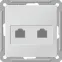 W59 Черный бархат Розетка компьютерная 2-ая RJ45 кат.5e | RSI-251KK5E-6-86 | SE