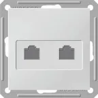 W59 Черный бархат Розетка компьютерная 2-ая RJ45 кат.5e | RSI-251KK5E-6-86 | SE