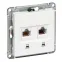 W59 Черный бархат Розетка компьютерная 2-ая RJ45 кат.5e | RSI-251KK5E-6-86 | SE