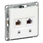 W59 Черный бархат Розетка компьютерная 2-ая RJ45 кат.5e | RSI-251KK5E-6-86 | SE