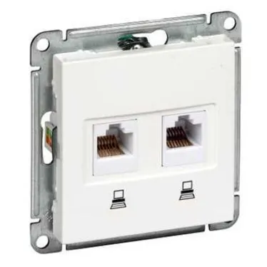 W59 Черный бархат Розетка компьютерная 2-ая RJ45 кат.5e | RSI-251KK5E-6-86 | SE