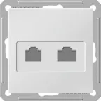 W59 Черный бархат Розетка 2-ая ТЛФ + компьютерная 5е (RJ11+RJ45) | RSI-251TK5E-6-86 | SE