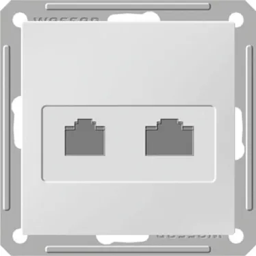 W59 Черный бархат Розетка 2-ая ТЛФ + компьютерная 5е (RJ11+RJ45) | RSI-251TK5E-6-86 | SE