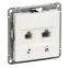 W59 Черный бархат Розетка 2-ая ТЛФ + компьютерная 5е (RJ11+RJ45) | RSI-251TK5E-6-86 | SE