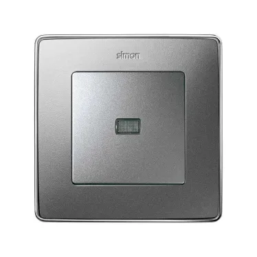 Simon 82 Клавиша для выключателя одноклавишного с подсветкой под пиктограммы, S82 Detail алюминий | 8200013-093 | Simon