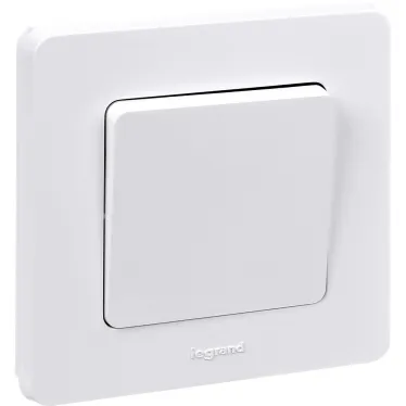 Выключатель одноклавишный - Legrand Inspiria - 10А 250В безвинтовые зажимы - белый