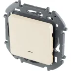 Выключатель одноклавишный с подсветкой/индикацией - Legrand Inspiria - 10А 250В безвинтовые зажимы - слоновая кость