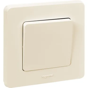 Выключатель одноклавишный - Legrand Inspiria - 10А 250В безвинтовые зажимы - слоновая кость