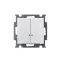 ABB Basic 55 Альп. белый Выключатель 2-клавишный с подсветкой | 1012-0-2154  | 2CKA001012A2154 | ABB