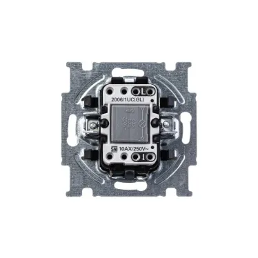 ABB Basic 55 Альп. белый Выключатель 1-клавишный с подсветкой | 1012-0-2153  | 2CKA001012A2153 | ABB