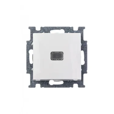 ABB Basic 55 Альп. белый Выключатель 1-клавишный с подсветкой | 1012-0-2153  | 2CKA001012A2153 | ABB