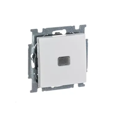 ABB Basic 55 Альп. белый Выключатель 1-клавишный с подсветкой | 1012-0-2153  | 2CKA001012A2153 | ABB