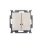 ABB Basic 55 Сл. кость Выключатель 2-клавишный с подсветкой | 1012-0-2157  | 2CKA001012A2157 | ABB