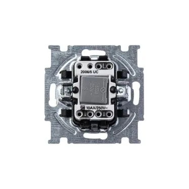 ABB Basic 55 Сл. кость Выключатель 2-клавишный с подсветкой | 1012-0-2157  | 2CKA001012A2157 | ABB