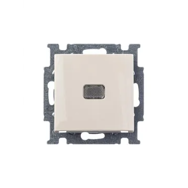 ABB Basic 55 Сл. кость Выключатель 1-клавишный с подсветкой | 1012-0-2156  | 2CKA001012A2156 | ABB