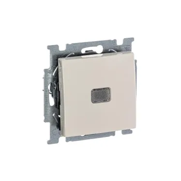 ABB Basic 55 Сл. кость Выключатель 1-клавишный с подсветкой | 1012-0-2156  | 2CKA001012A2156 | ABB