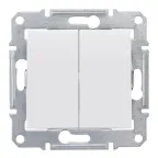 Sedna Белый Выключатель 2-клавишный 10А (сх.5) | SDN0300121 | Schneider Electric