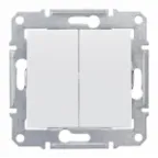 Sedna Белый Выключатель 2-клавишный 10А (сх.5) | SDN0300121 | Schneider Electric