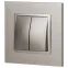 Выключатель Elegance 14-1104-16 двойной, 10АХ-250В, титан