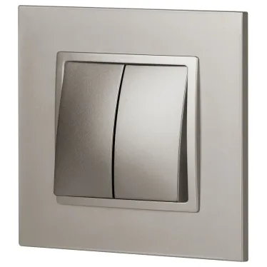Выключатель Elegance 14-1104-16 двойной, 10АХ-250В, титан