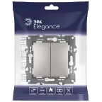 Выключатель Elegance 14-1104-16 двойной, 10АХ-250В, титан