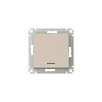 ATLASDESIGN 1-кл ПЕРЕКЛЮЧАТЕЛЬ с подсветкой, сх.6а, 10АХ, мех., быстрозажим. клем., ПЕСОЧНЫЙ