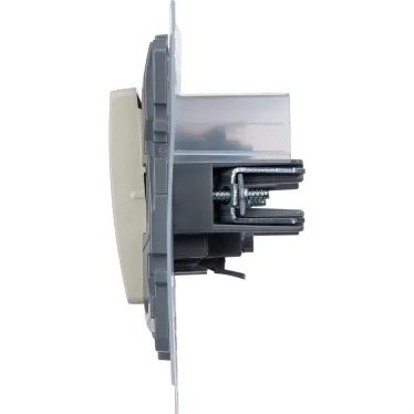 Переключатель одноклавишный IP44 - Legrand Etika - 10А 250В безвинтовые зажимы - слоновая кость
