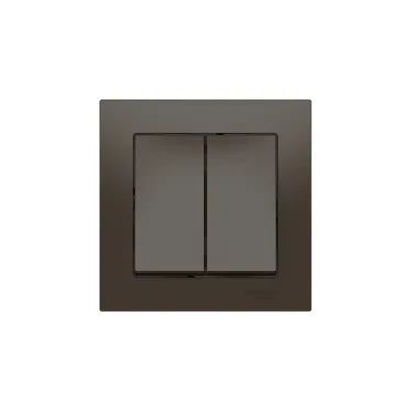 ATLASDESIGN 2-клавишный ВЫКЛЮЧАТЕЛЬ, сх.5, 10АХ, в сборе, быстрозажим. клем., МОККО