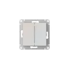ATLASDESIGN 2-клавишный ВЫКЛЮЧАТЕЛЬ, сх.5, 10АХ, мех., быстрозажим. клем., ЖЕМЧУГ