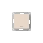 ATLASDESIGN 1-клавишный ВЫКЛЮЧАТЕЛЬ с подсвет., сх.1а, 10АХ, мех., быстрозажим. клем.,БЕЖЕВЫЙ