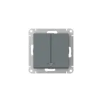 ATLASDESIGN 2-клавишный ВЫКЛЮЧАТЕЛЬ с подсвет.,сх.5а, 10АХ, мех., быстрозажим. клем., ГРИФЕЛЬ