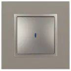 Выключатель Elegance 14-1102-16 с подсветкой, 10АХ-250В, титан