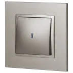Выключатель Elegance 14-1102-16 с подсветкой, 10АХ-250В, титан