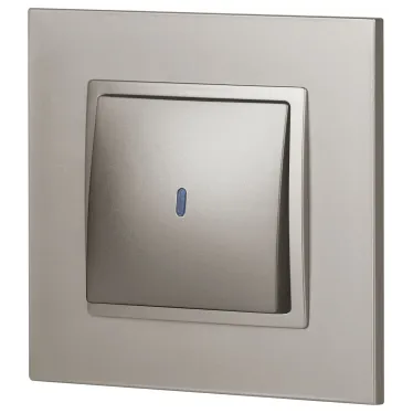 Выключатель Elegance 14-1102-16 с подсветкой, 10АХ-250В, титан