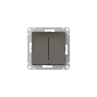 ATLASDESIGN 2-клавишный ПЕРЕКЛЮЧАТЕЛЬ, сх.6/2, 10АХ, мех., быстрозажим. клем., МОККО