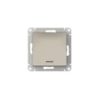ATLASDESIGN 1-клавишный ВЫКЛЮЧАТЕЛЬ с подсвет.,сх.1а, 10АХ,мех., быстрозажим. клем., ШАМПАНЬ