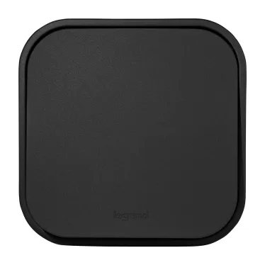 Переключатель одноклавишный - Legrand Quteo IP20 - 10A 250В винтовые зажимы - чёрный матовый