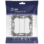 Выключатель Elegance 14-1107-01М тройной, 10АХ-250В, белый матовый