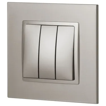 Выключатель Elegance 14-1107-16 тройной, 10АХ-250В, титан