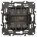 Выключатель Elegance 14-1107-16 тройной, 10АХ-250В, титан