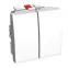 ПЕРЕКЛЮЧАТЕЛЬ 2X-КЛАВИШНЫЙ 16A БЕЛ R9003 | ALB44056 | Schneider Electric