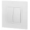 Переключатель Elegance 14-1106-01М двойной, 10АХ-250В, белый матовый