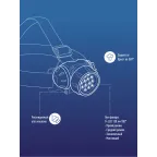 Фонарь налобный , 14 LED, 3 батарейки ААА, 130Lm,
