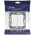 Переключатель Elegance 14-1106-01М двойной, 10АХ-250В, белый матовый